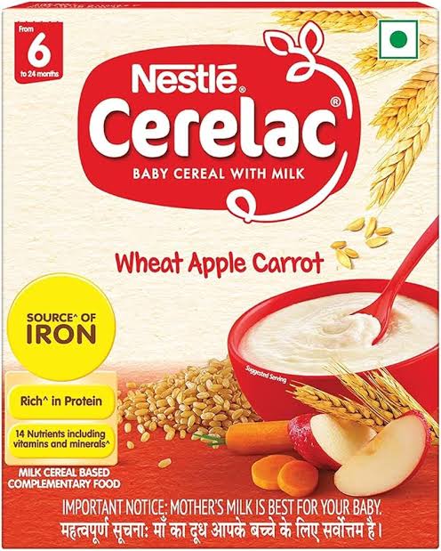 Nestle cerelac with milk  wheat Apple carrot