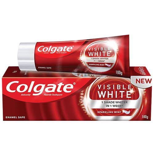 Colgate visible white sparking mint toothpaste