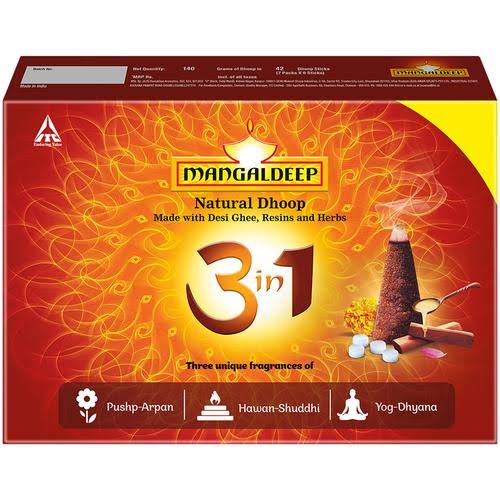 Mangaldeep  natural Dhoop 3in 1